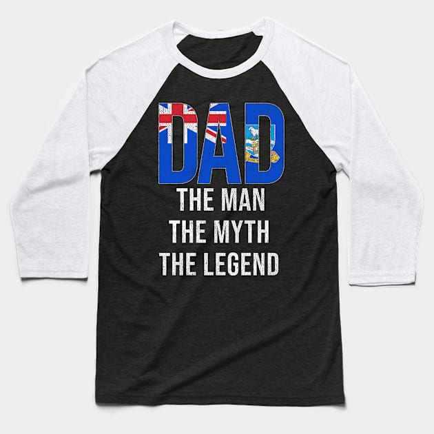 Falkland Islanders Dad The Man The Myth The Legend - Gift for Falkland Islanders Dad With Roots From Falkland Islanders Baseball T-Shirt by Country Flags